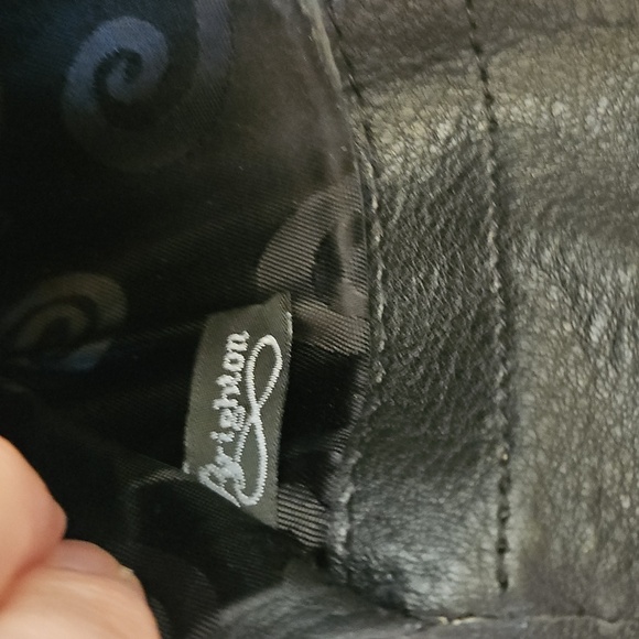 BRIGHTON Black Leather Studded Checkbook Cardholder Wallet - Picture 11 of 14